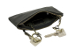 Preview: Schlüsseltasche extra groß mit 2 Ringen und Geschenkbox LEAS in Echt-Leder, schwarz - LEAS Vintage-Collection 15x8x1cm (BxHxT)
